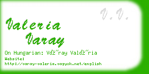 valeria varay business card